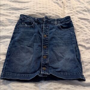 Hollister Dark Blue Denim Mini Skirt